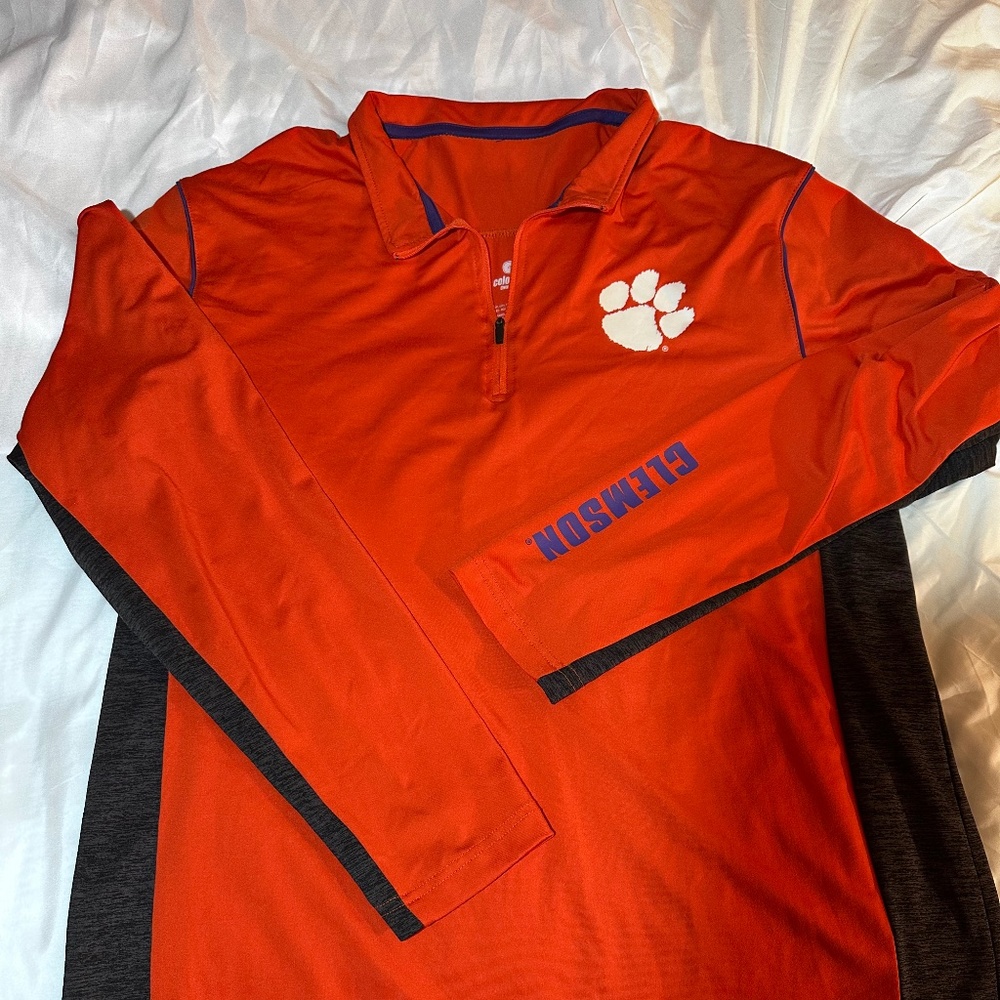 Clemson zip athletic pullover